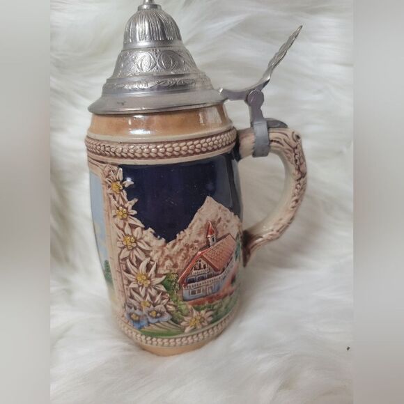 Gertz Antique Pewter Lid Stein - Picture 1 of 4